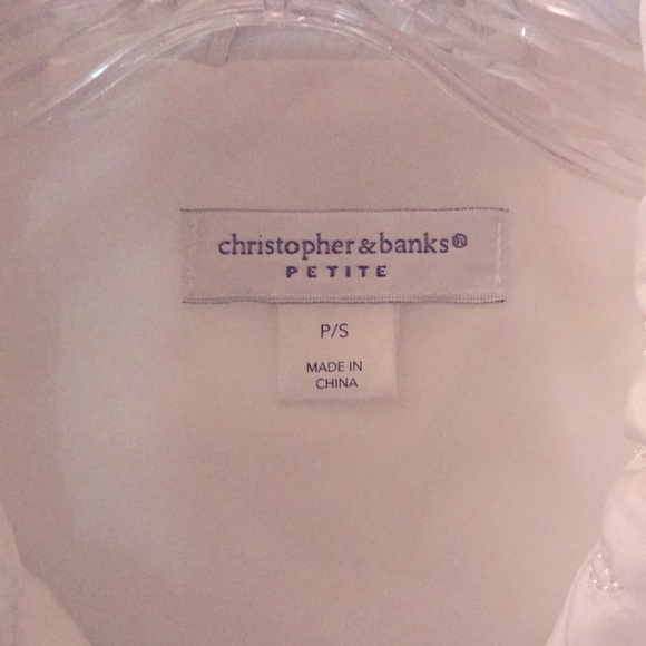 Christopher & Banks Ivory Quilted Zipper Vest P/S - Picture 3 of 12